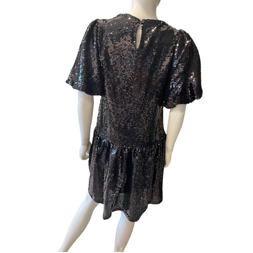 PEACH LOVE CALIFORNIA Christmas bulb sequin holiday dress S M L - Picture 7 of 13